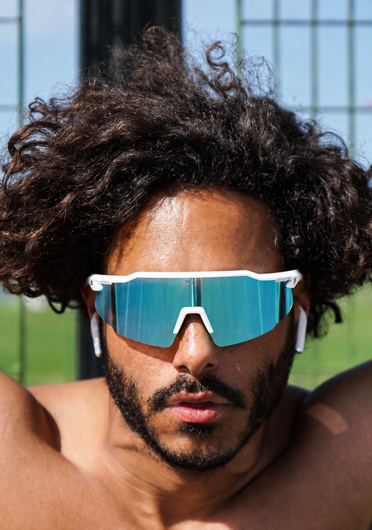 Schnelle Brille RAIDEN "White/ Atlantic Light Blue"