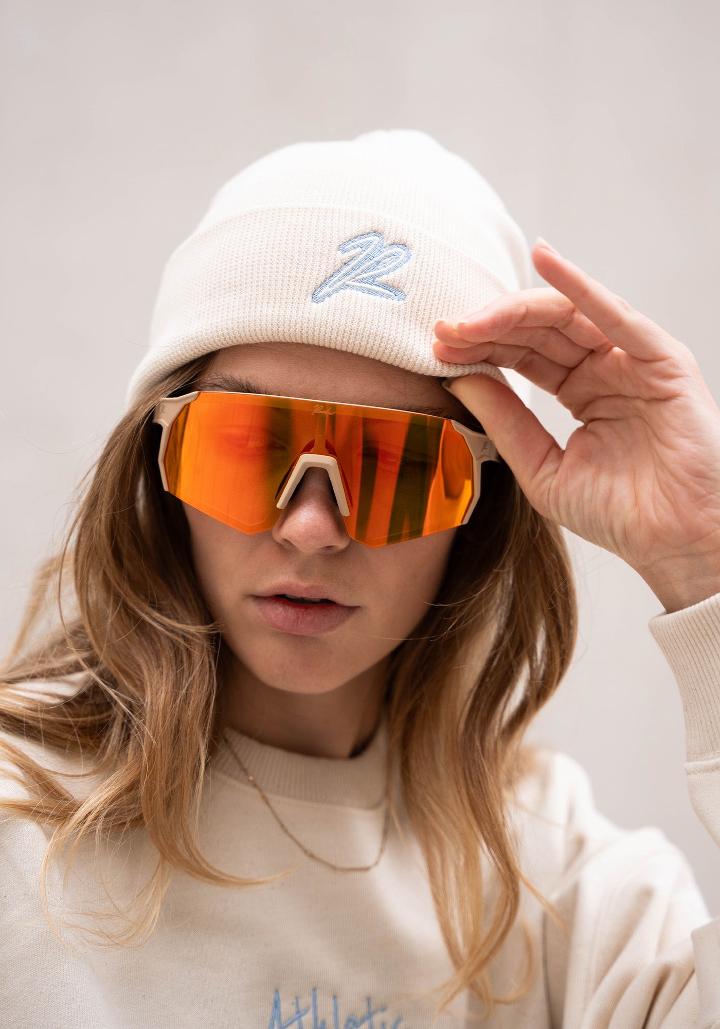 Schnelle Brille Beige Orange 07