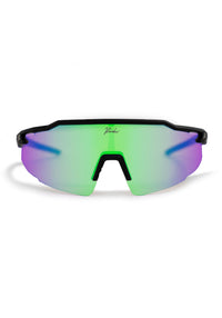 Schnelle Brille RAIDEN "Black/ Thermal Green Lilac"
