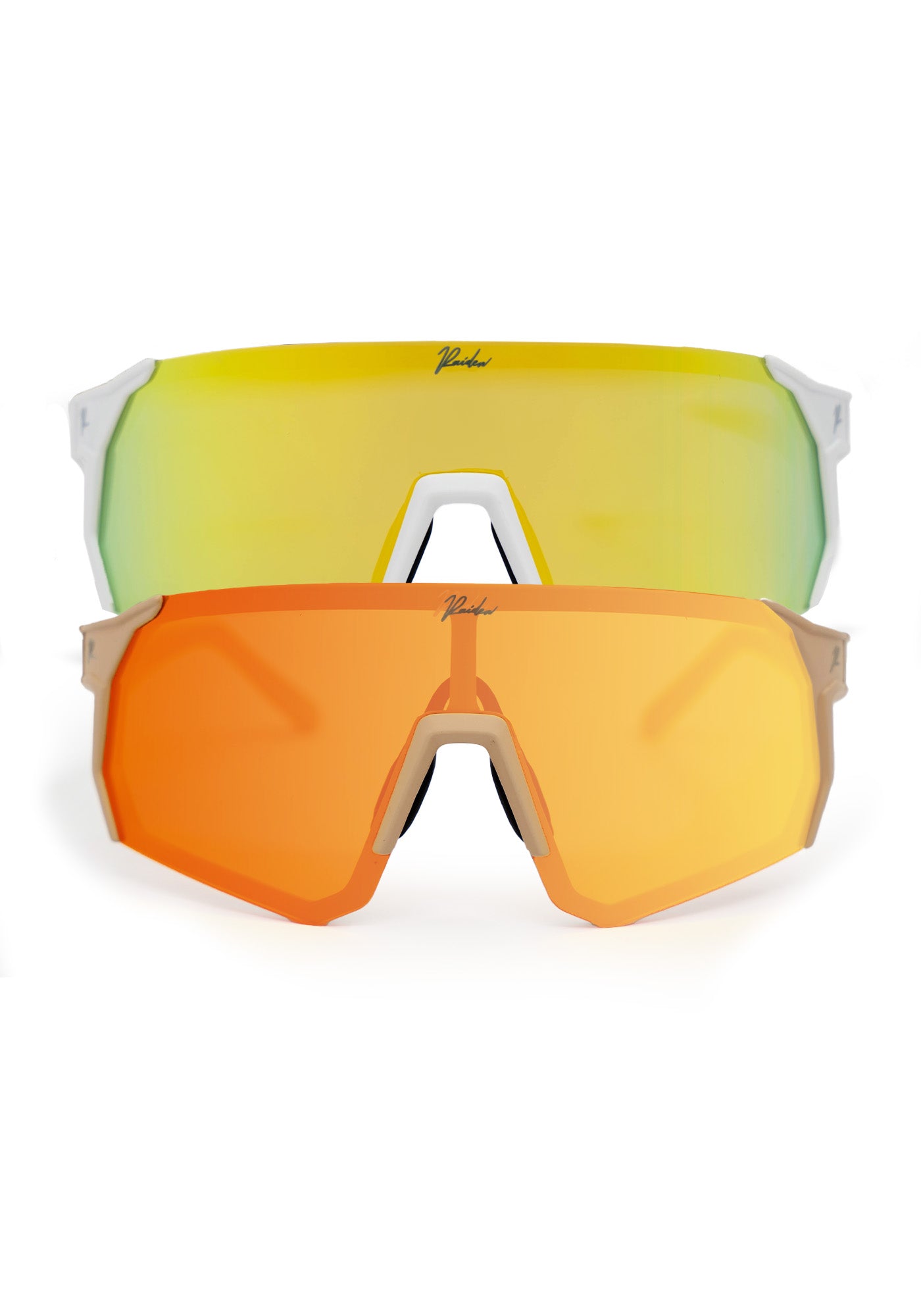 fahrradbrille beige Sportbrillen Bundle R47 "All-Weather V1" – Raiden Vision