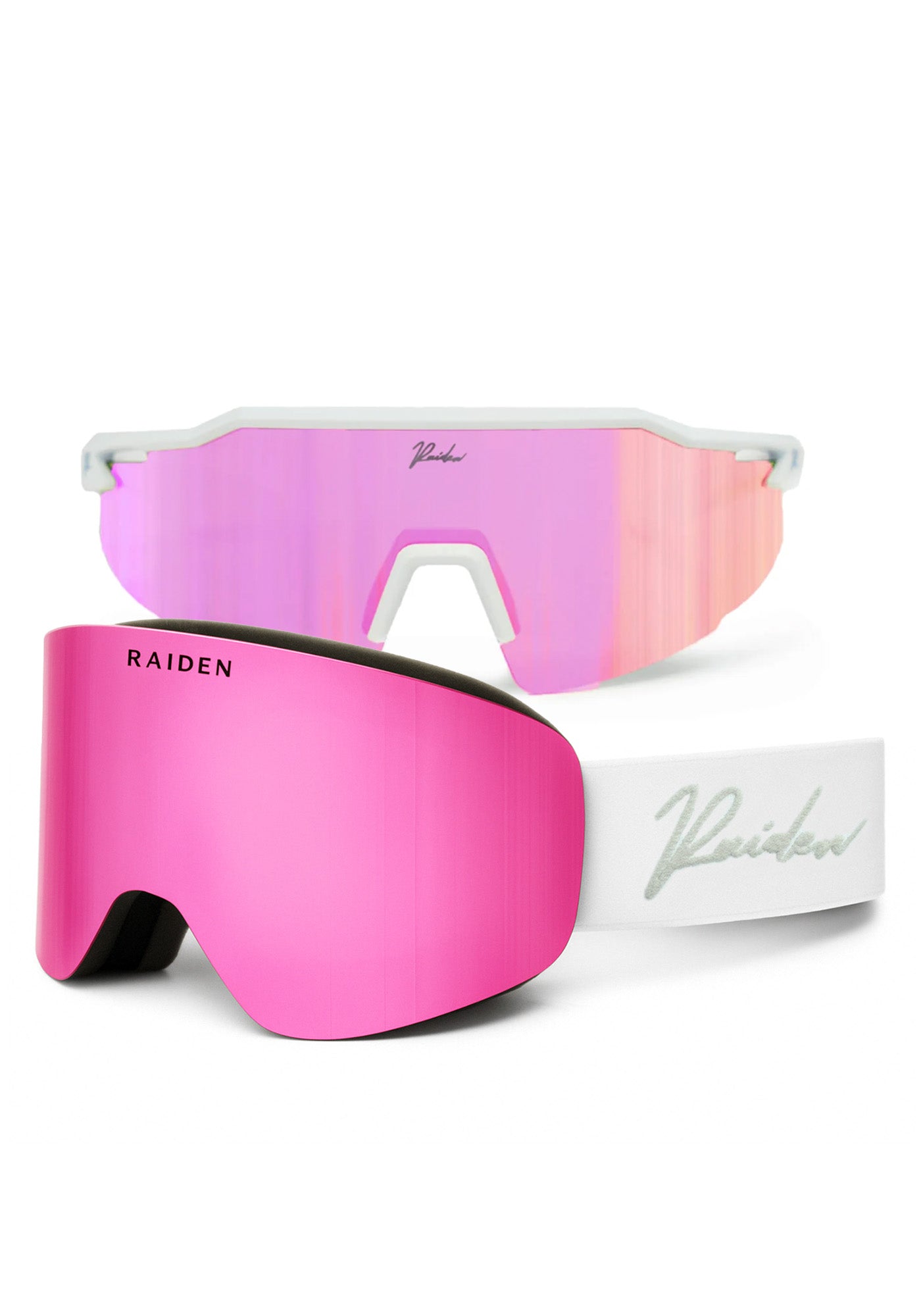 fahrradbrille pink Winter Glasses Bundle "White Pink" – Raiden Vision
