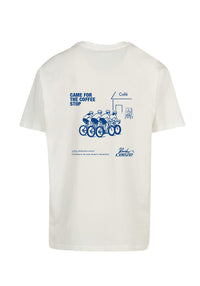 RAIDEN T-Shirt "CAME FOR THE COFFE STOP" OFF WHITE (OVERSIZED FIT)