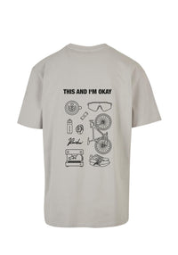 RAIDEN T-Shirt "THIS AND I'M OKAY" GRAY (OVERSIZED FIT)