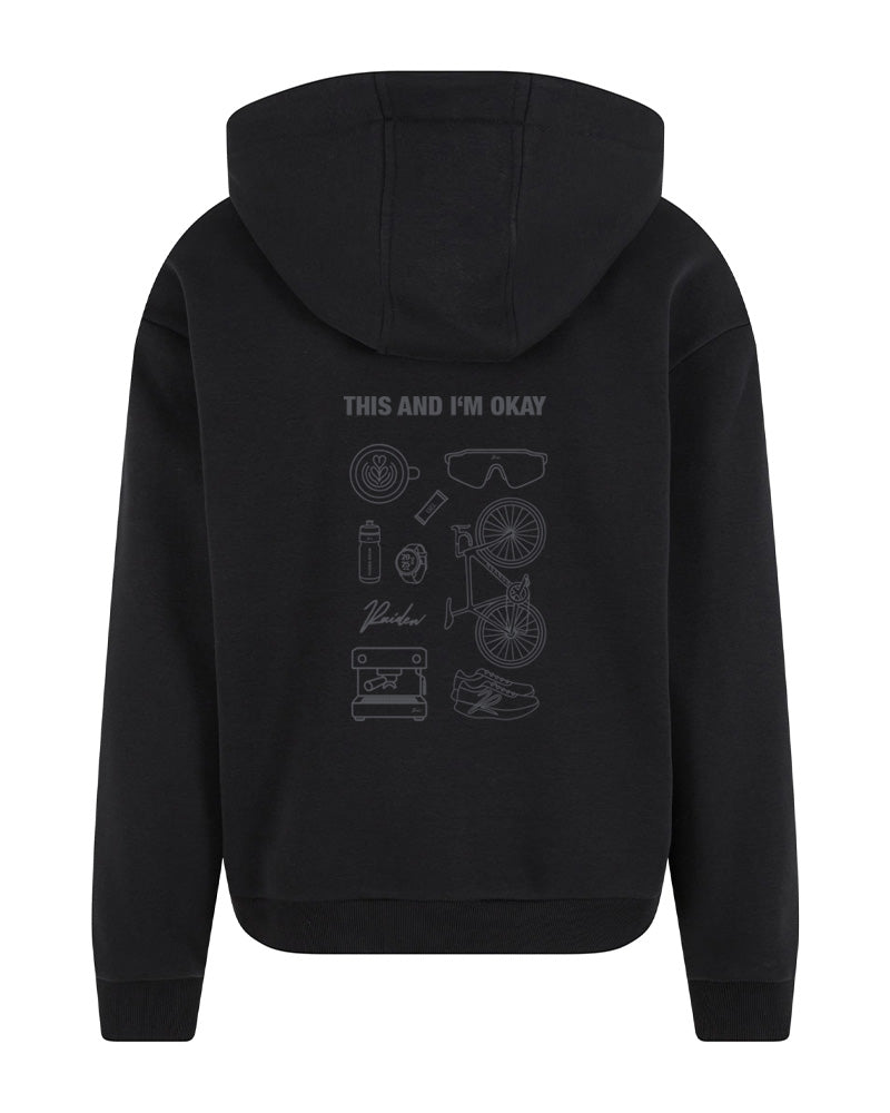 RAIDEN HOODIE "THIS AND I'M OKAY" BLACK