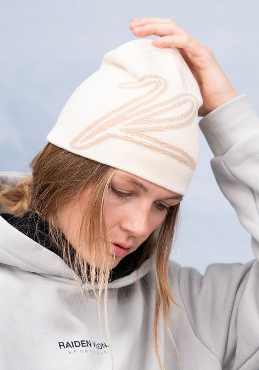 Two Ways Beanie - Light Beige