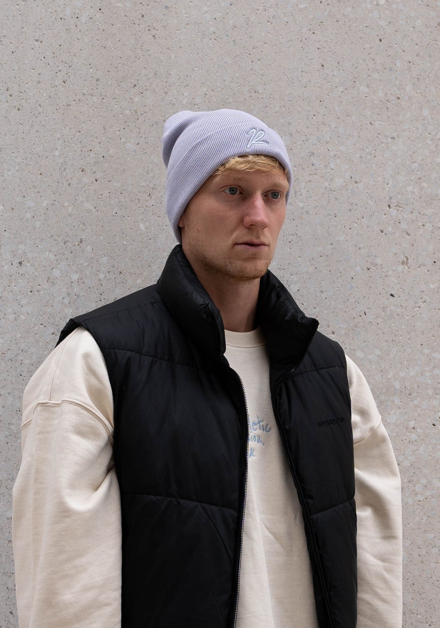 Sustainable Beanie "The R" Light Lilac