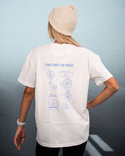RAIDEN T-Shirt "THIS AND I'M OKAY" WHITE (OVERSIZED FIT)