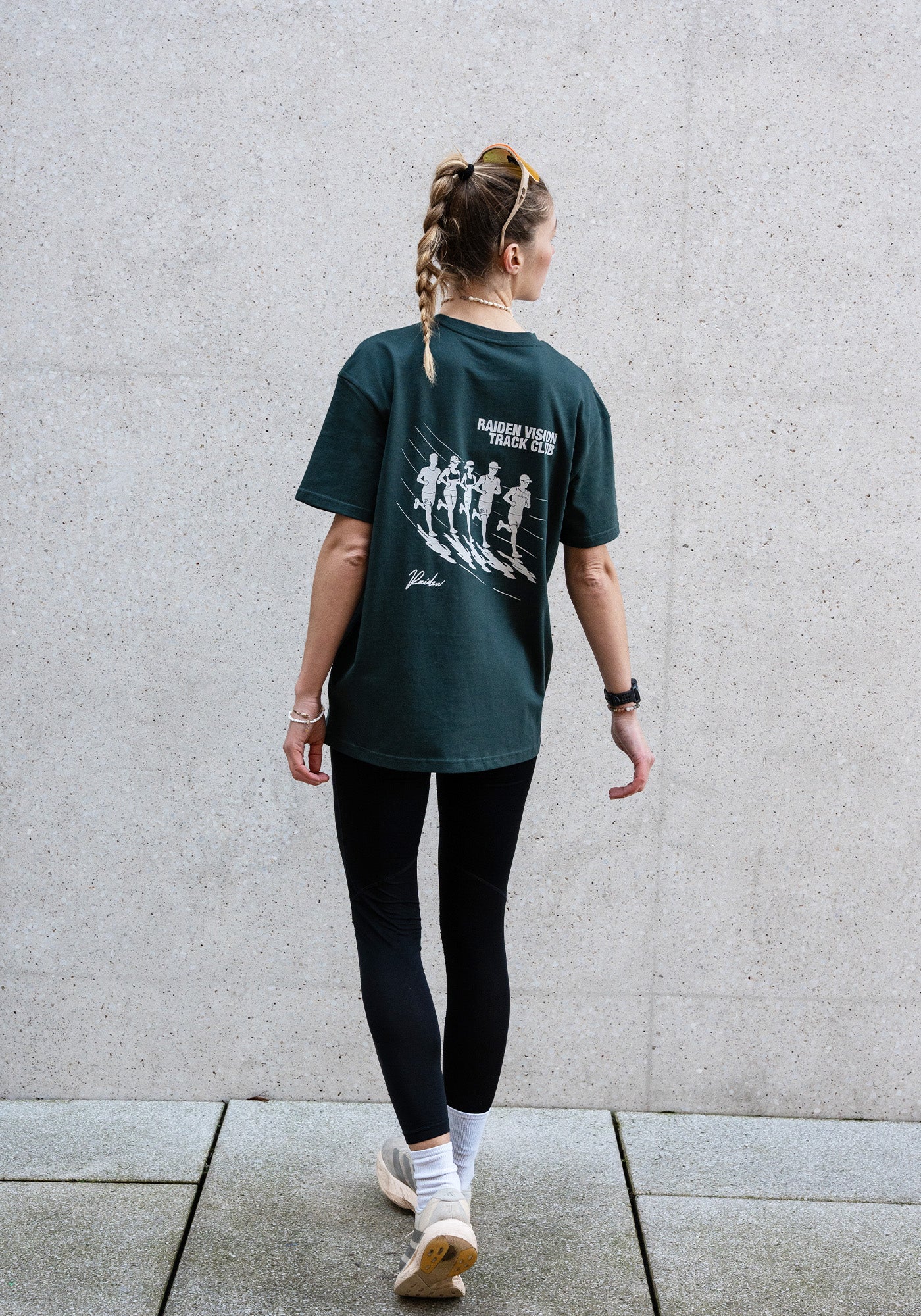 RAIDEN T-Shirt "TRACK CLUB" GREEN (OVERSIZED FIT)