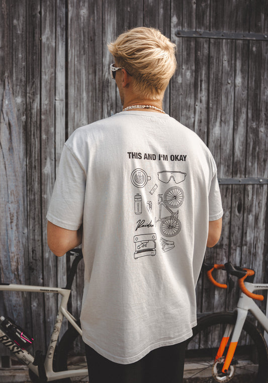 RAIDEN T-Shirt "THIS AND I'M OKAY" GRAY (OVERSIZED FIT)