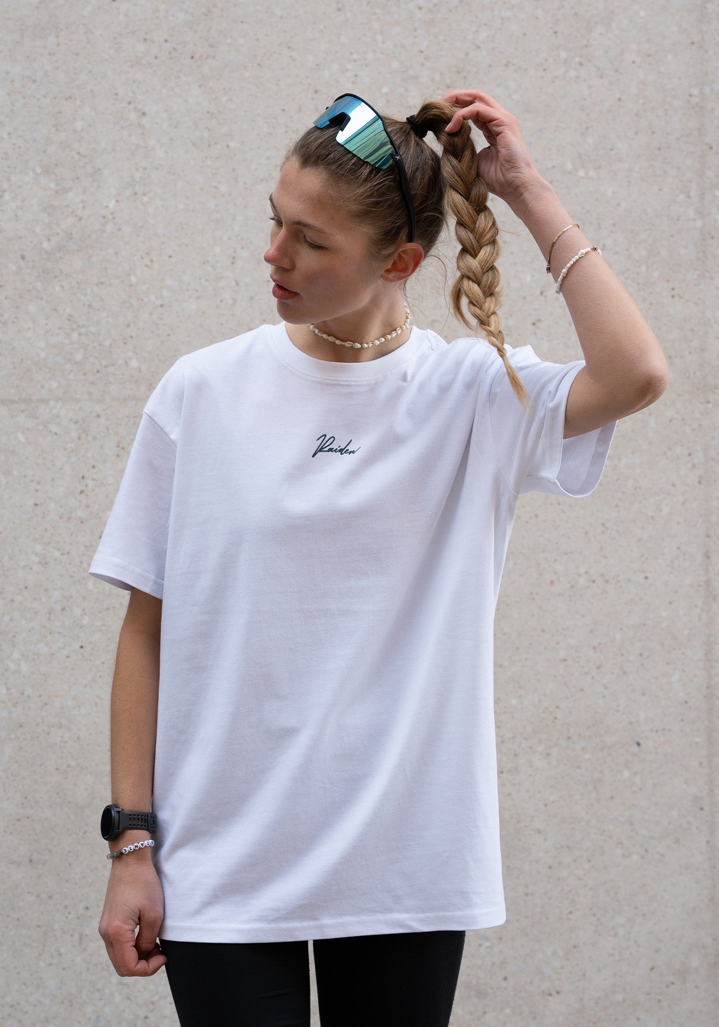 RAIDEN T-Shirt "TRACK CLUB" WHITE (OVERSIZED FIT)