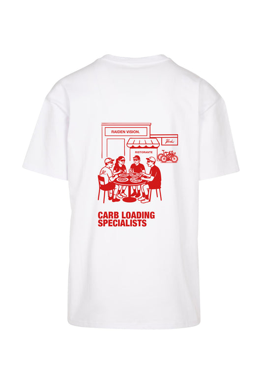 RAIDEN T-Shirt "CARB LOADING SPECIALISTS" WHITE