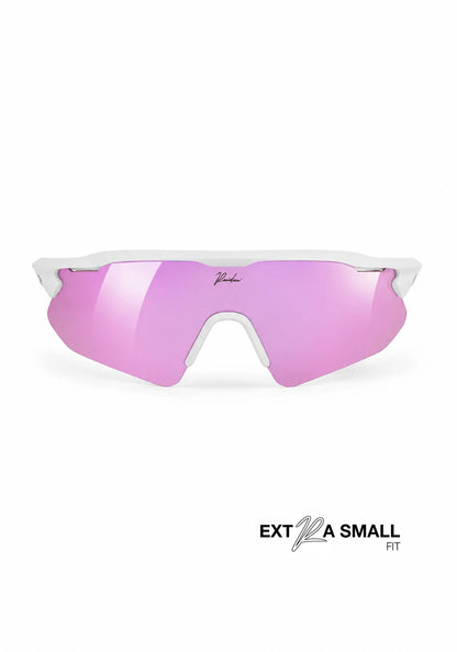 RAIDEN R16 White/ Berry Pink (Small) – Vorderansicht [Für schmale Gesichter]