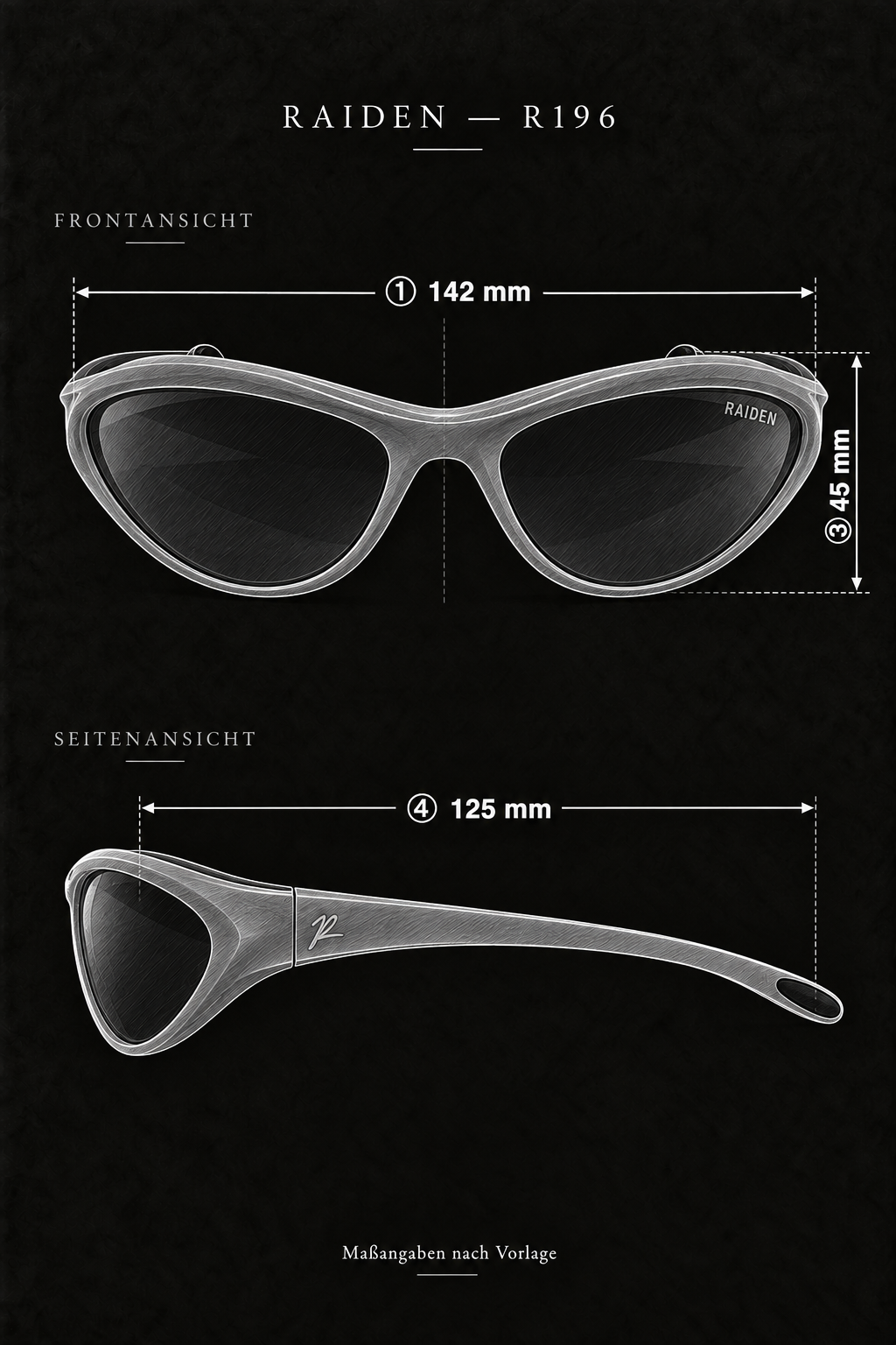 Sportbrille RAIDEN "R196" All Black