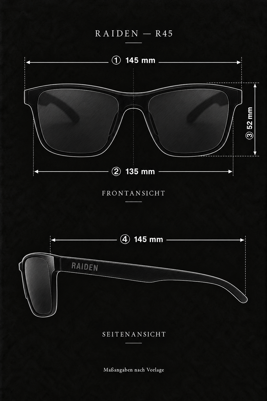 Sport- & Freizeitbrille RAIDEN R45 "All Black"