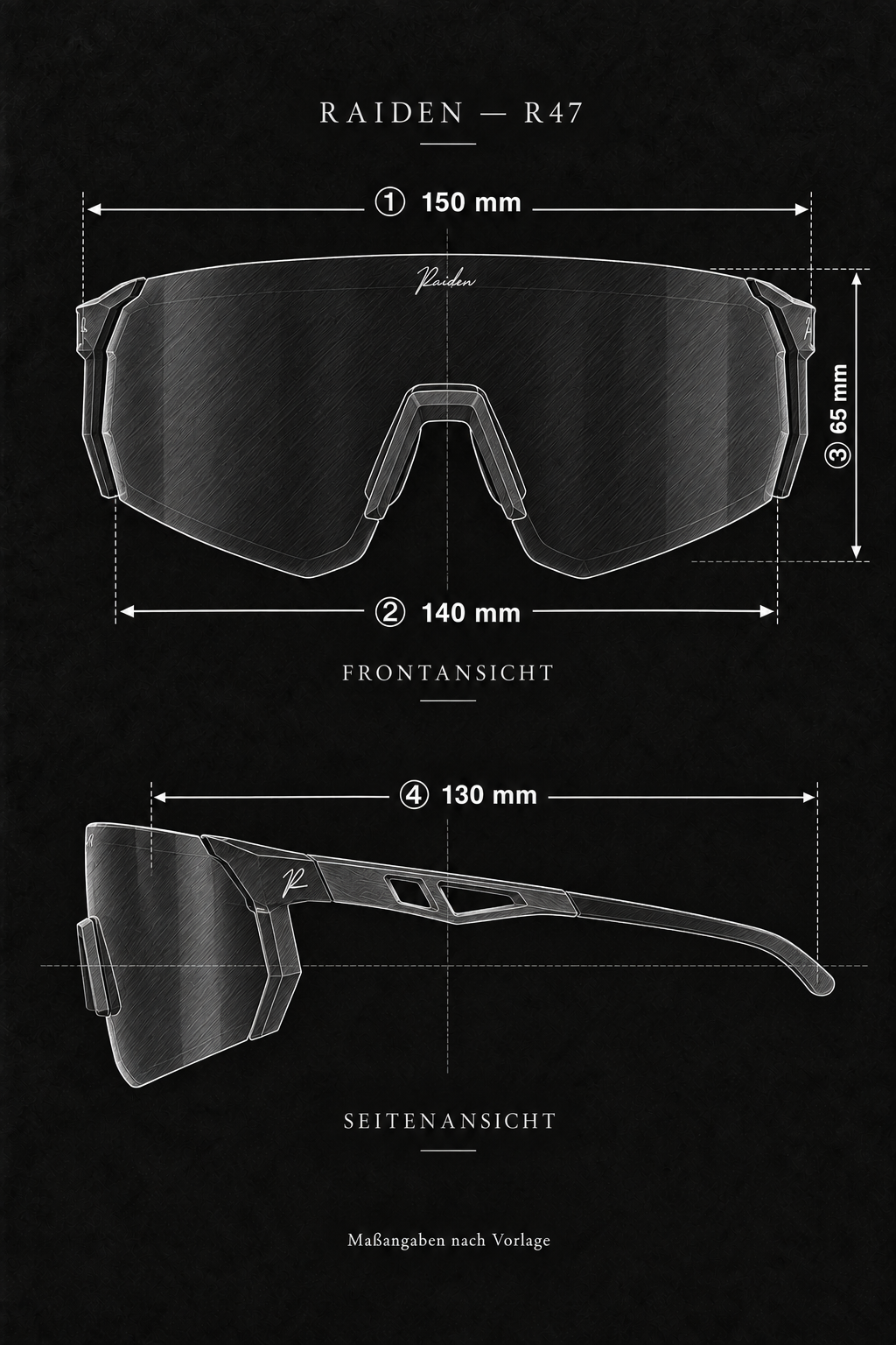 Sportbrille RAIDEN "R47" All Black