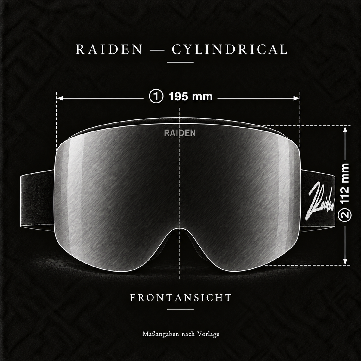 Skibrille RAIDEN "Cylindrical" mit Wechselglas | Sand Orange