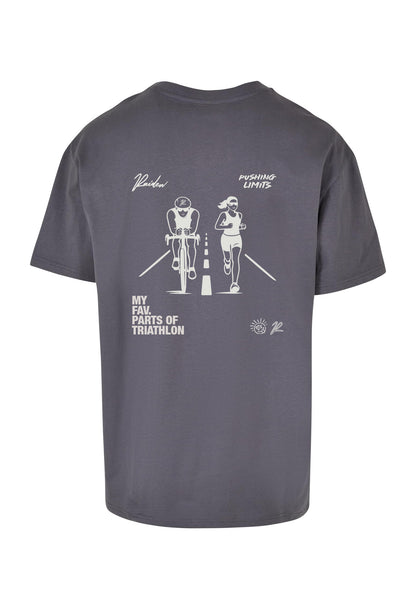 RAIDEN T-Shirt "FAV. PARTS OF TRIATHLON" ANTHRACITE (OVERSIZED FIT)