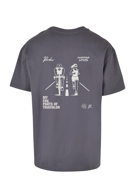 RAIDEN T-Shirt "FAV. PARTS OF TRIATHLON" ANTHRACITE (OVERSIZED FIT)