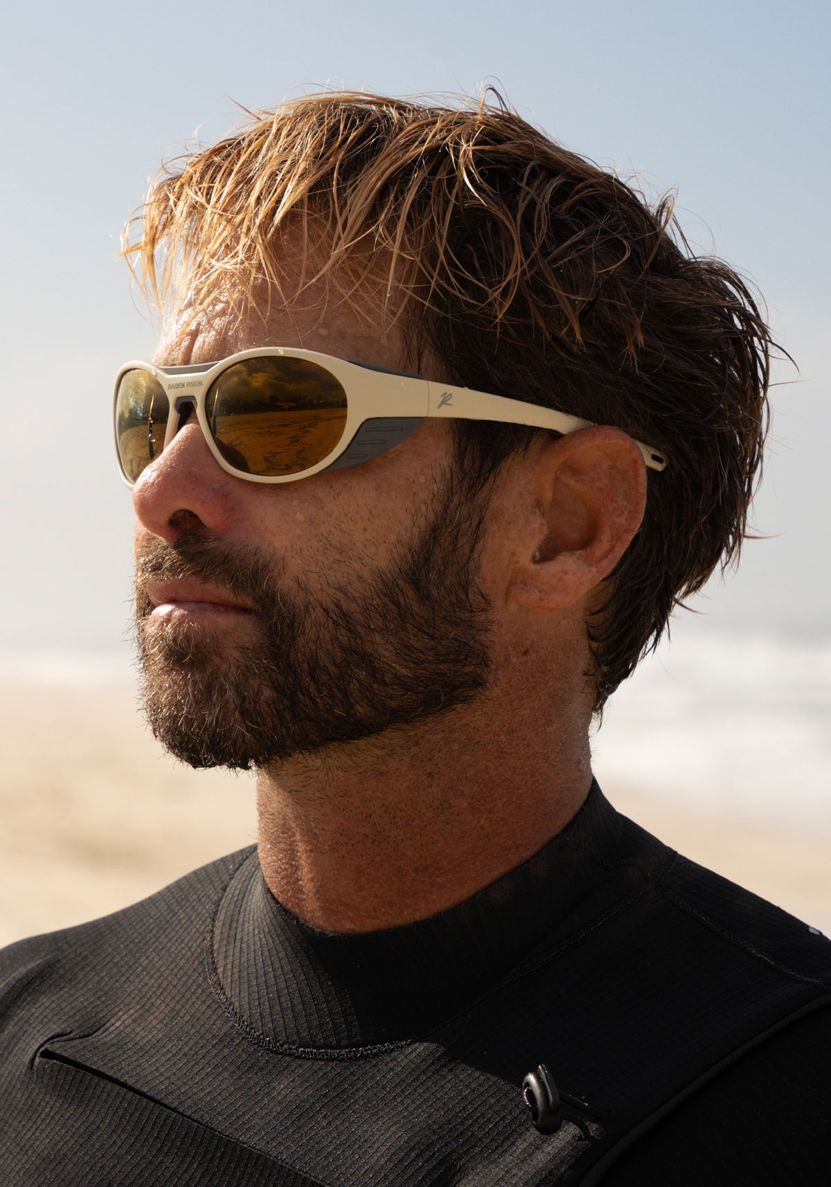 Sportbrille RAIDEN R77 Sand Retro Gold [High-Contrast-Gläser]