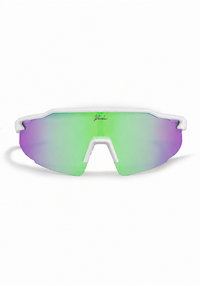 Schnelle Brille RAIDEN "White/ Thermal Green Lilac"