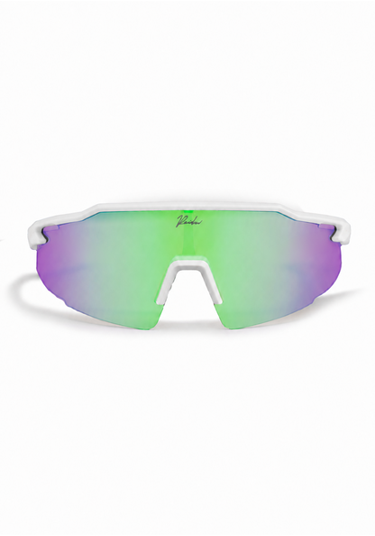 Schnelle Brille RAIDEN "White/ Thermal Green Lilac"