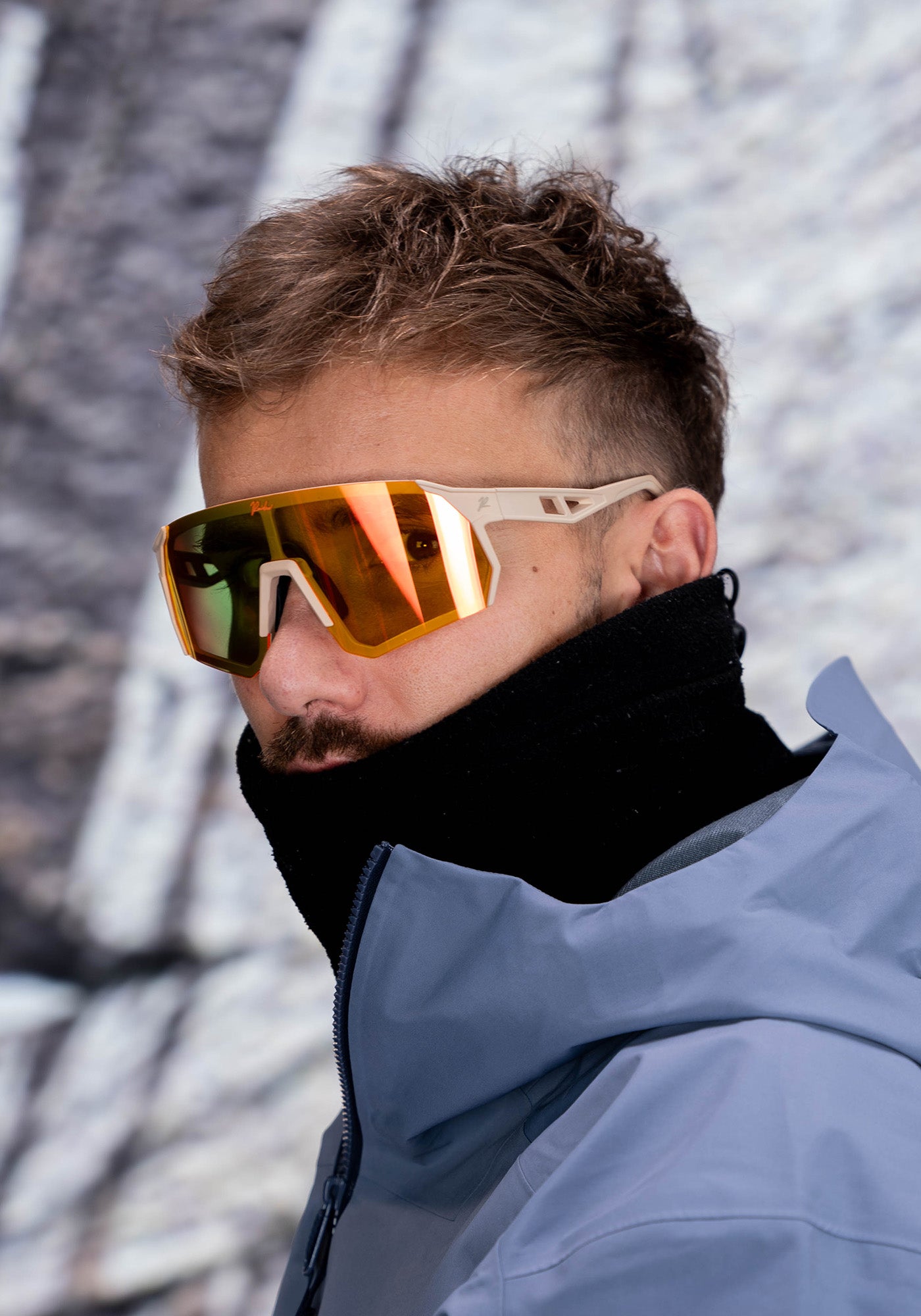 Schnelle Brille Beige Orange 01