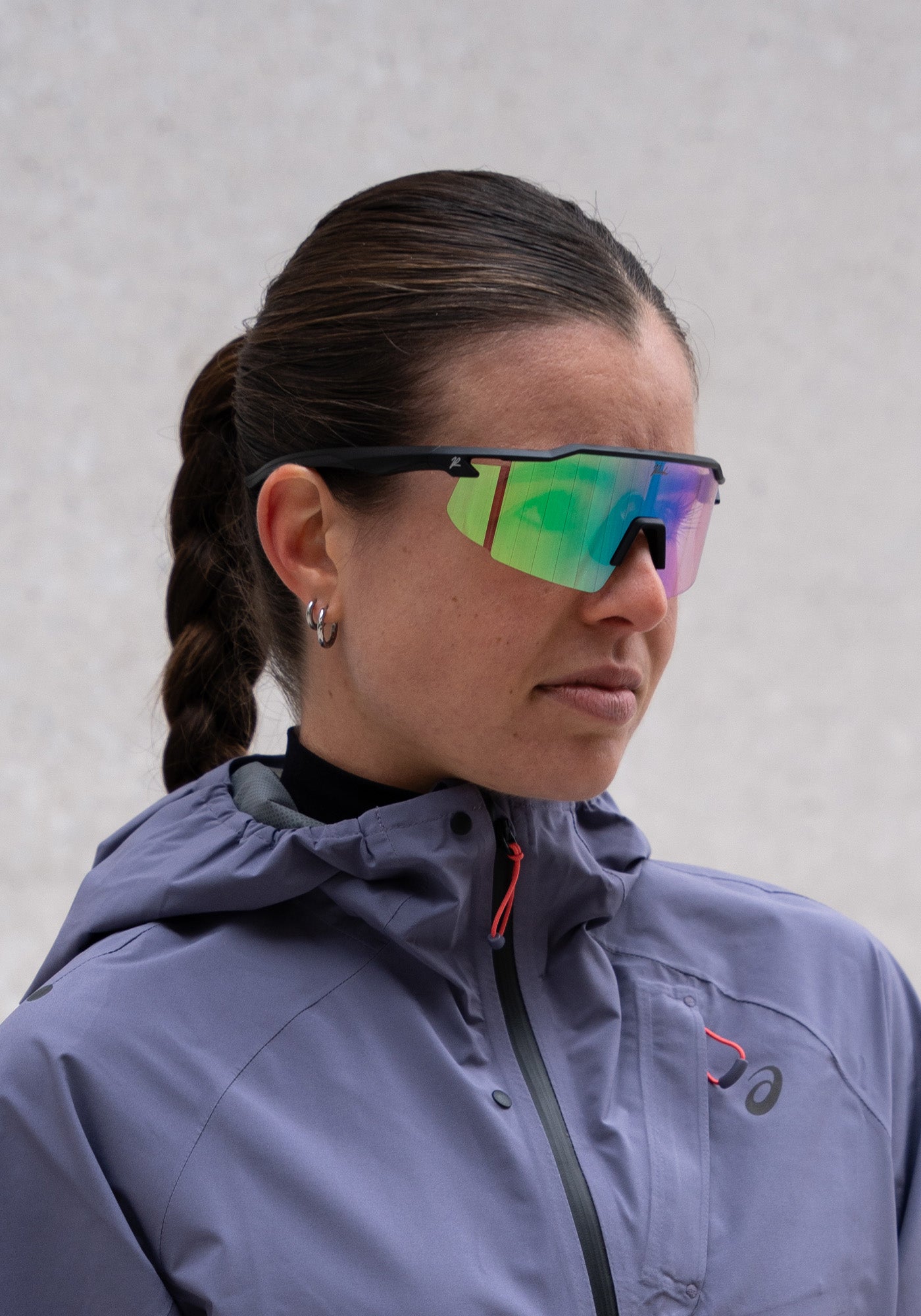 Schnelle Brille RAIDEN "Black/ Thermal Green Lilac"