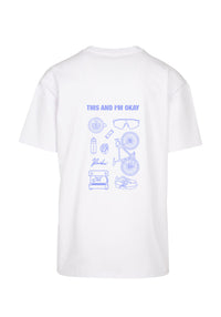 RAIDEN T-Shirt "THIS AND I'M OKAY" WHITE (OVERSIZED FIT)