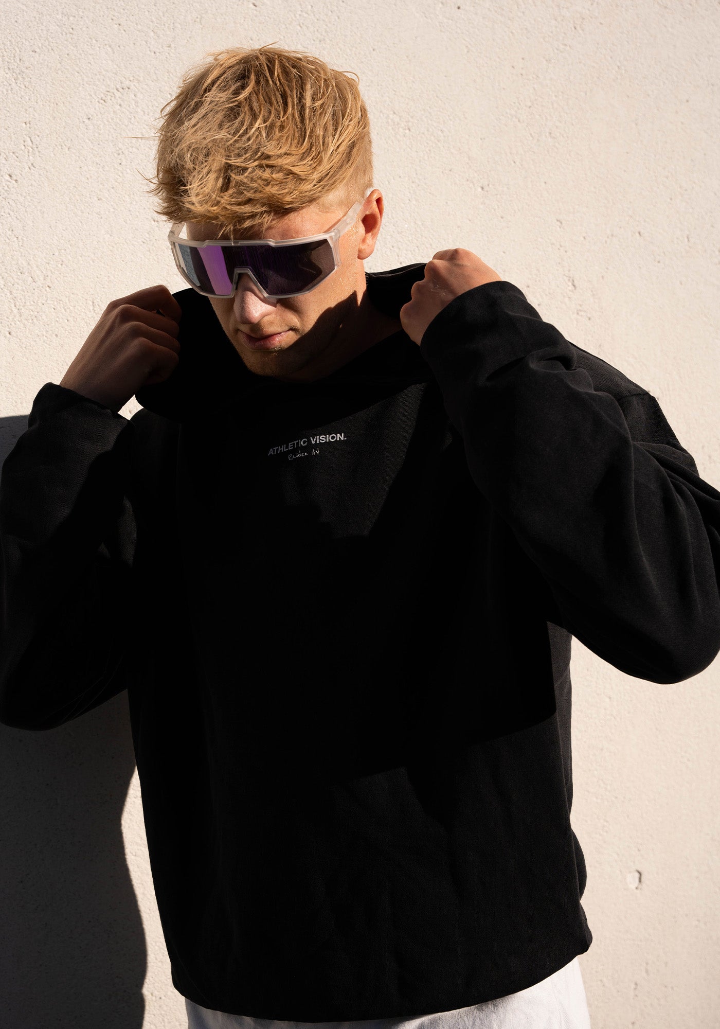 Light Hoodie Athletic Vision - Washed Black