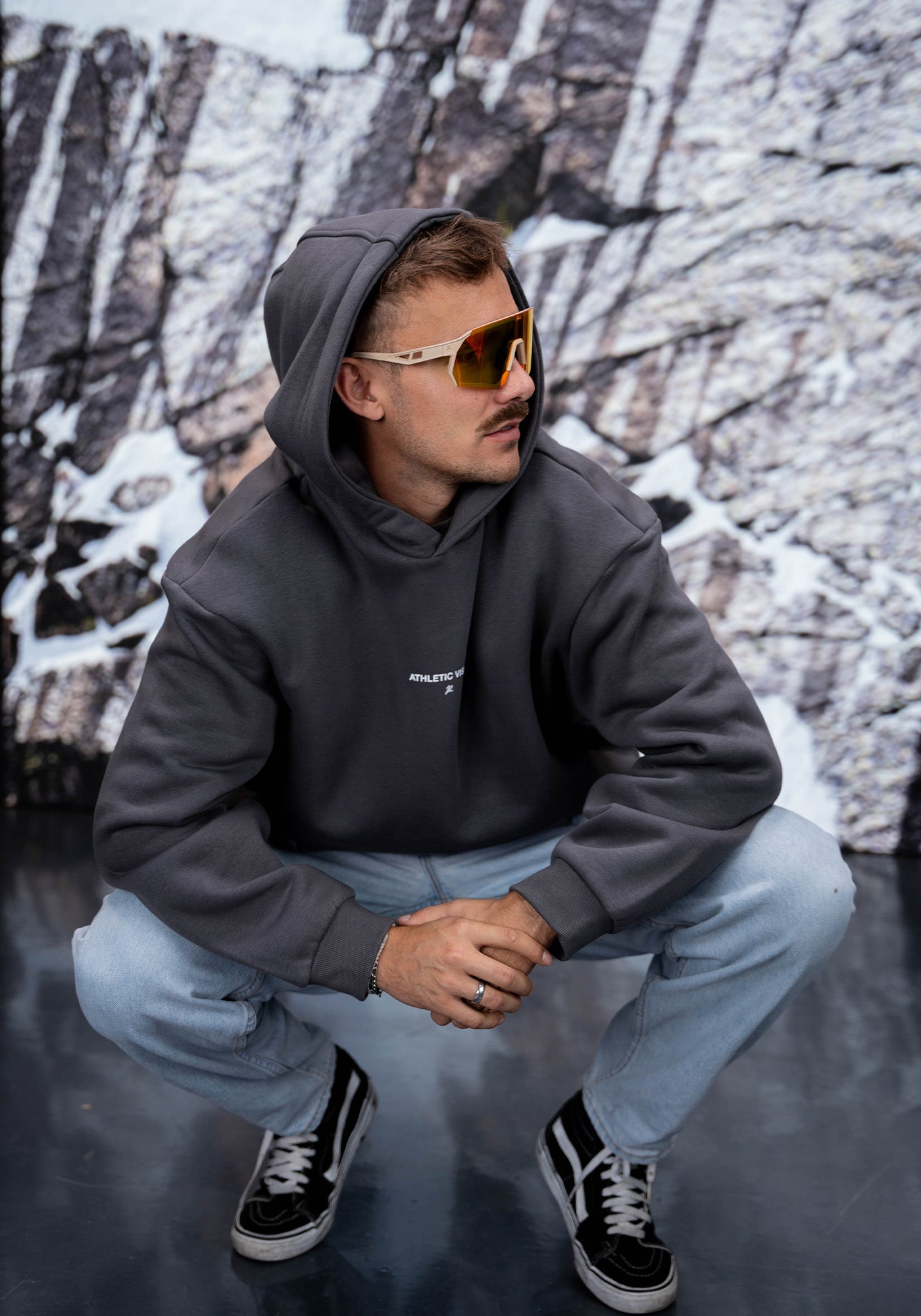 Oversized Hoodie Athletic Vision - Anthracite