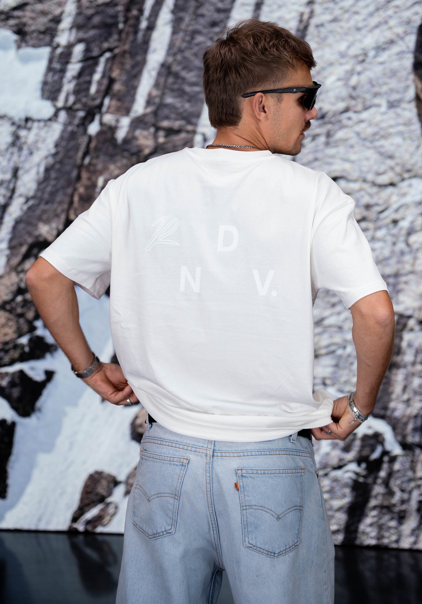 Oversized Tee RDNV - White on White