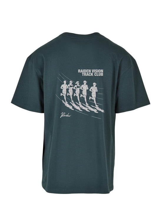 RAIDEN T-Shirt "TRACK CLUB" GREEN (OVERSIZED FIT)