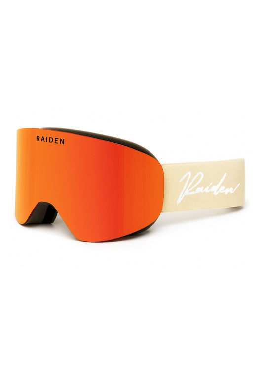 RAIDEN Skibrille Cylindrical mit Wechselglas Sand Orange – Produktbild 1 [Schnellster Wechsel dank Magneten]