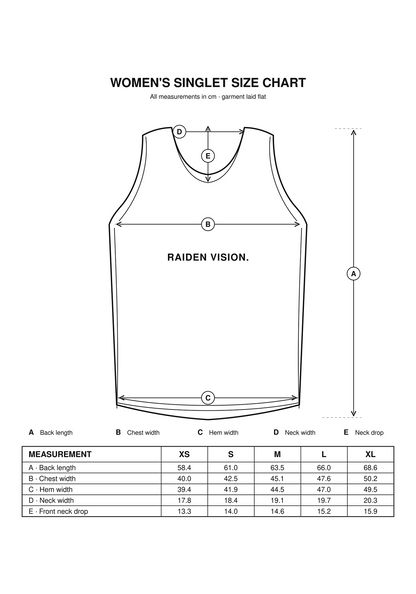 RAIDEN Running Singlet Coffee DNA Women [Size chart]