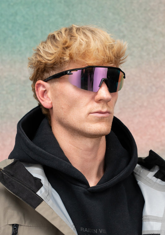 Schnelle Brille Black/ Berry Pink