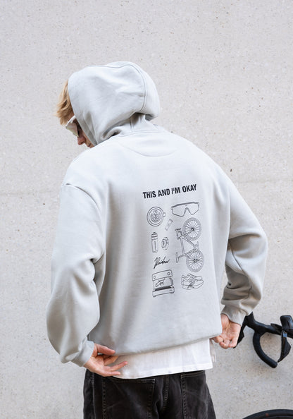 RAIDEN HOODIE THIS AND I'M OKAY GRAY – Produktbild 8