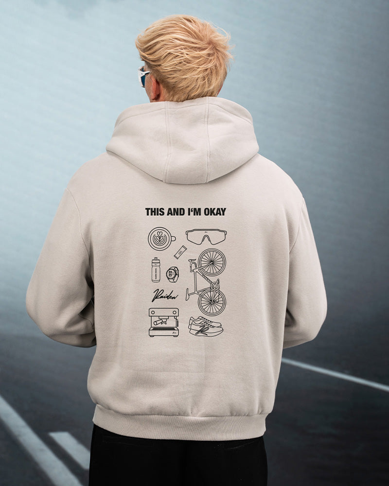 RAIDEN HOODIE THIS AND I'M OKAY GRAY – Rückseite