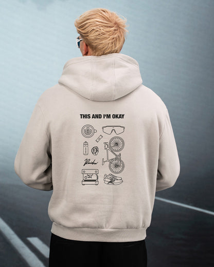 RAIDEN HOODIE THIS AND I'M OKAY GRAY – Rückseite