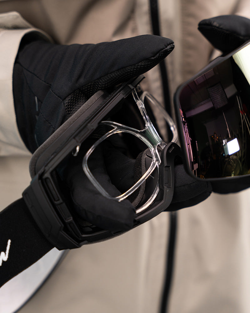 RAIDEN Clip-Ins: Skibrillen mit Sehstärke – getragen beim Sport