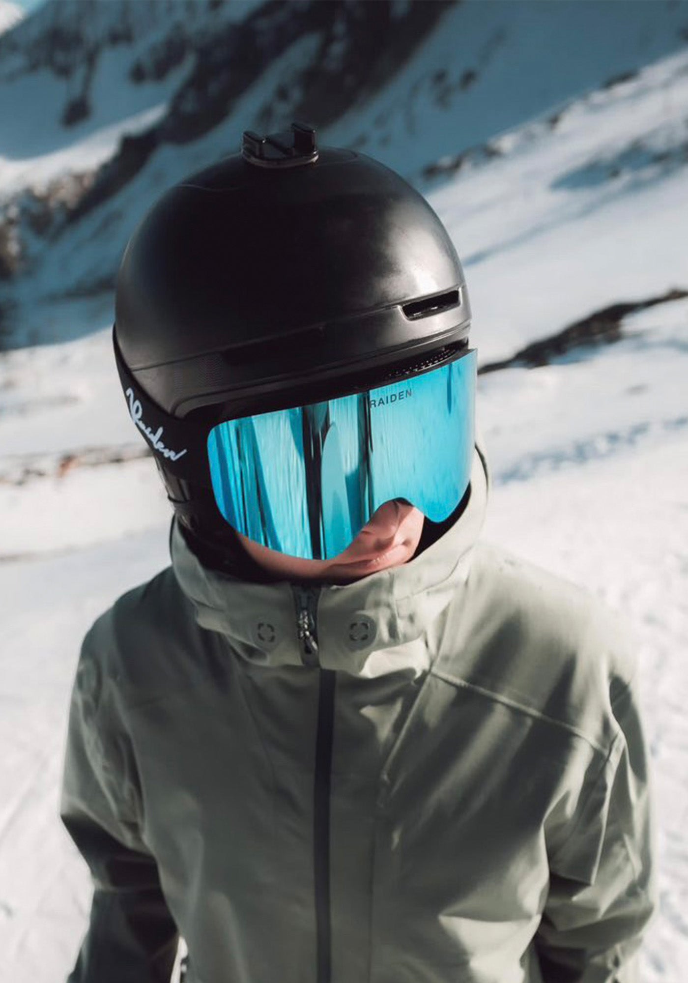 Skibrille RAIDEN "Cylindrical" mit Wechselglas - Ice Blue
