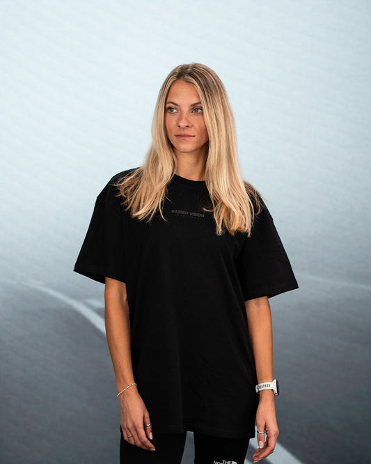 RAIDEN T-Shirt "THIS AND I'M OKAY" BLACK (OVERSIZED FIT)