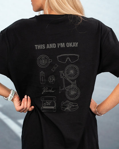 RAIDEN T-Shirt "THIS AND I'M OKAY" BLACK (OVERSIZED FIT)