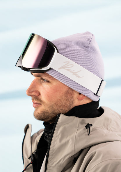 Skibrille RAIDEN "Cylindrical" mit Wechselglas - White Berry Pink