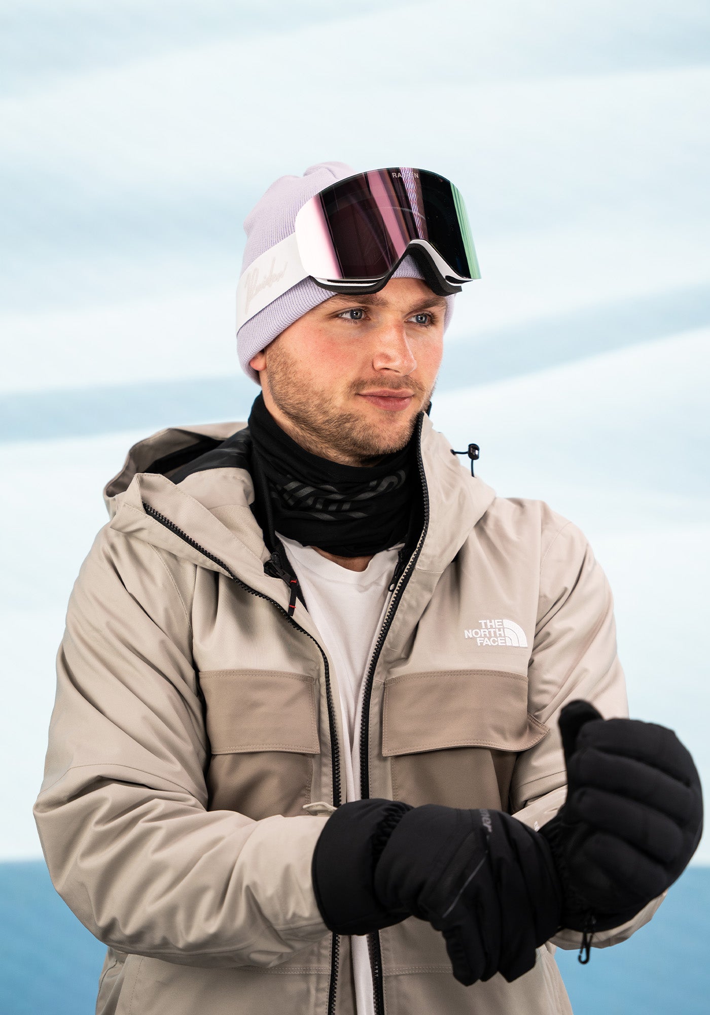 Skibrille RAIDEN "Cylindrical" mit Wechselglas - White Berry Pink