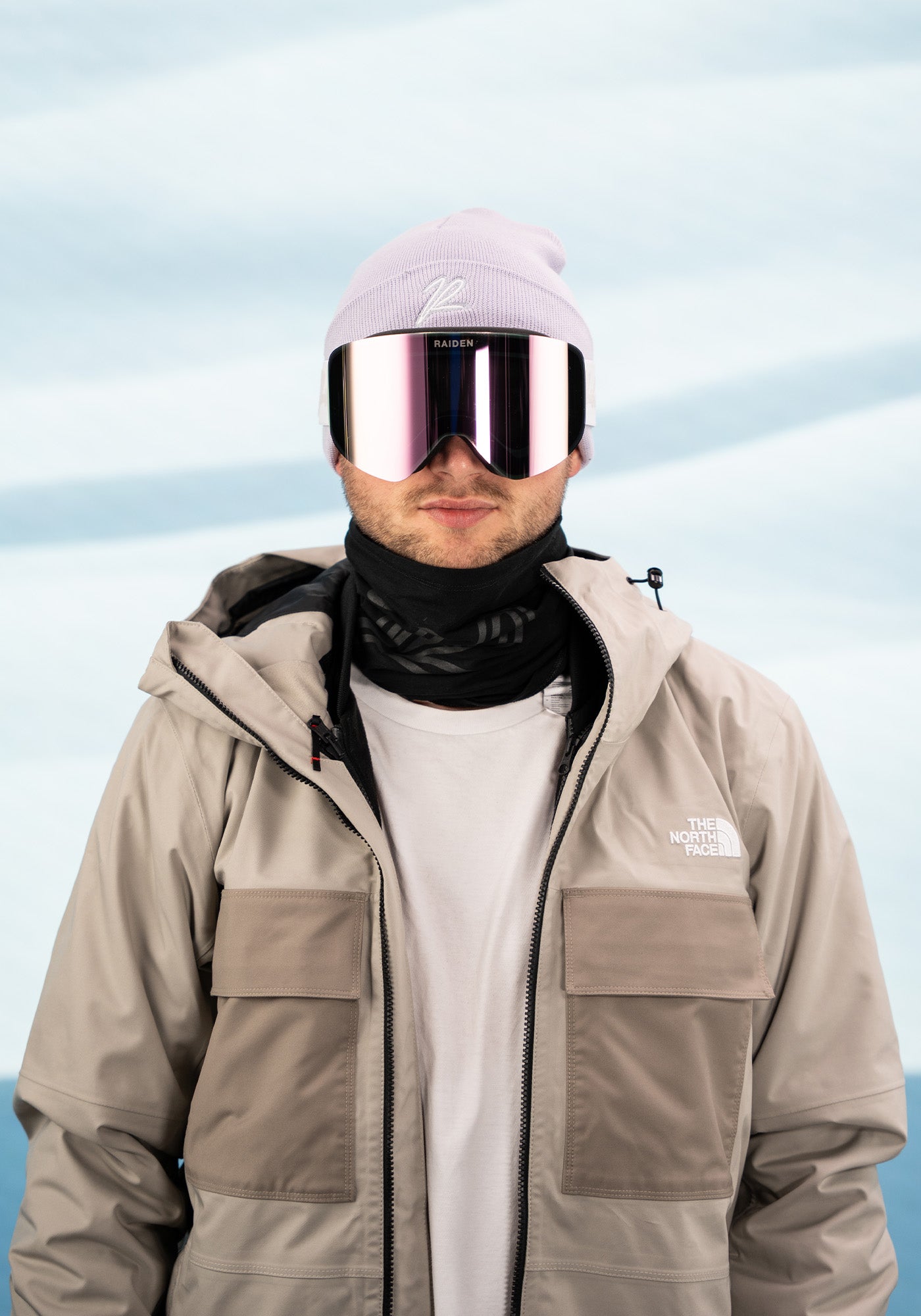 Skibrille RAIDEN "Cylindrical" mit Wechselglas - White Berry Pink