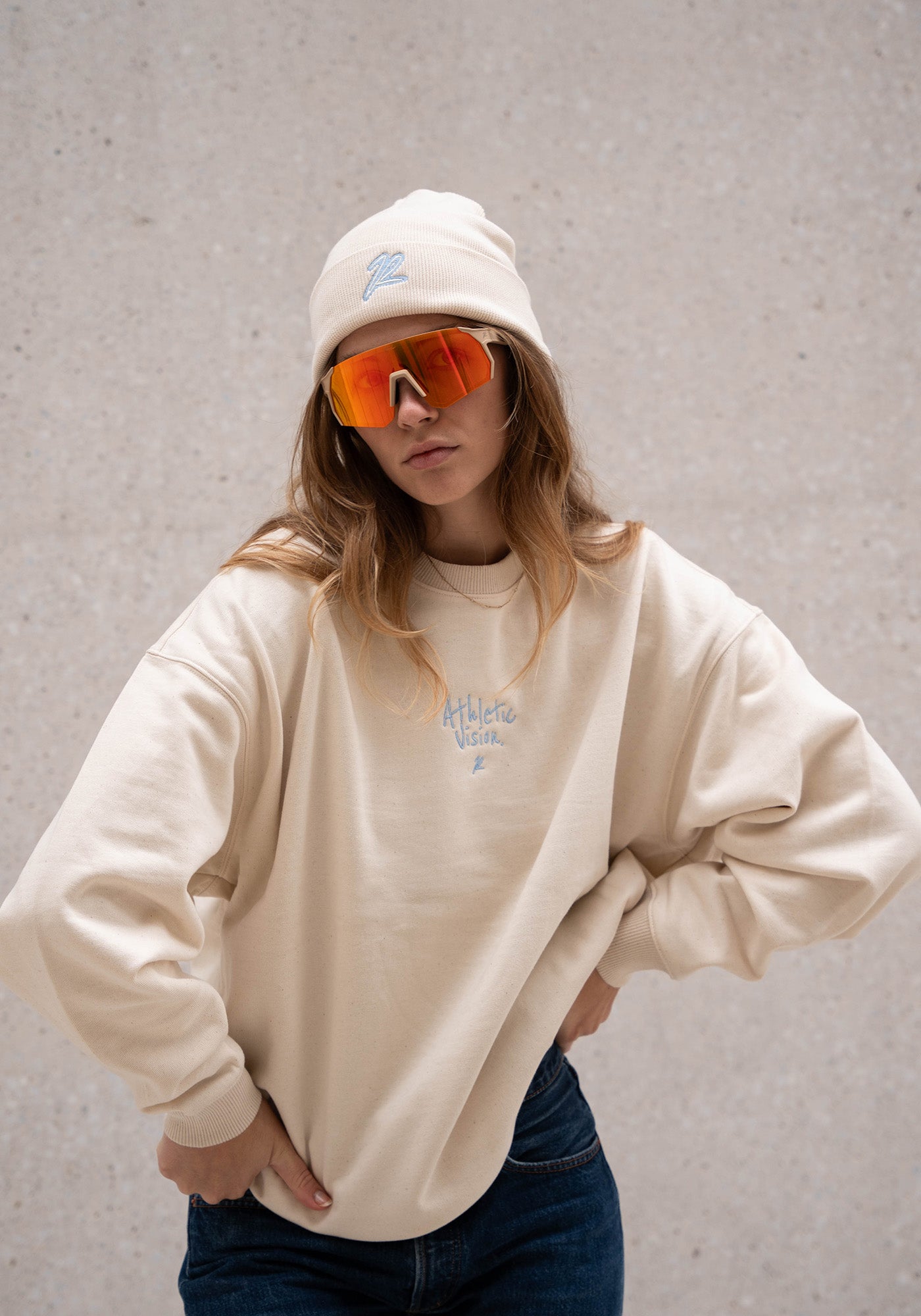 Sustainable Oversized Sweatshirt "Sandspace"