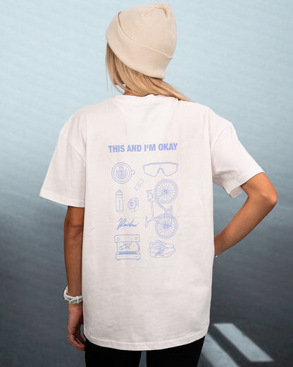 RAIDEN T-Shirt "THIS AND I'M OKAY" WHITE (OVERSIZED FIT)