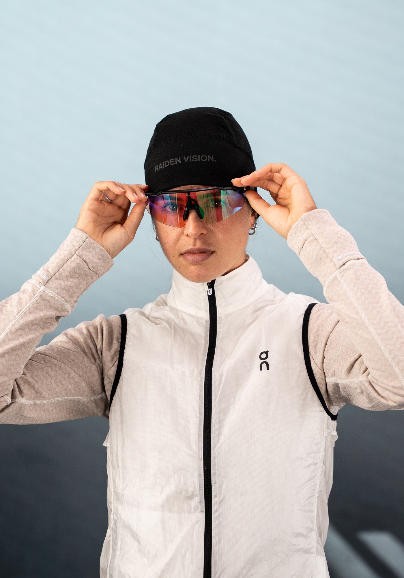 Schnelle Brille RAIDEN "Black/ Thermal Green Lilac"