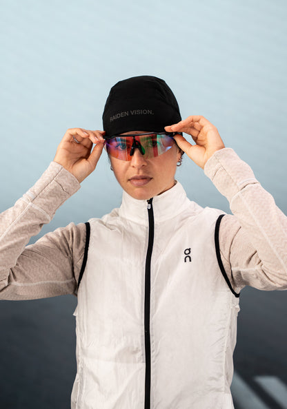 Schnelle Brille RAIDEN "Black/ Thermal Green Lilac"