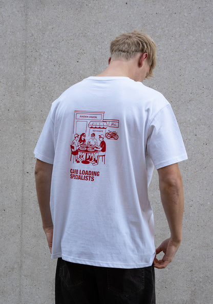 RAIDEN T-Shirt CARB LOADING SPECIALISTS WHITE (OVERSIZED FIT) – Rückseite